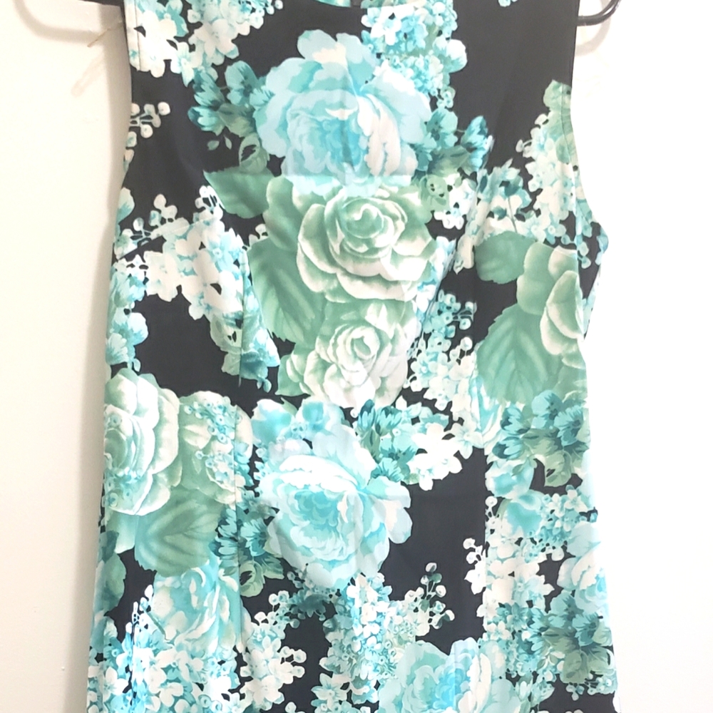 Connected apparel dress, knees length, size 10, multi colors